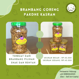 Brambang Goreng Pakdhe Kasran Kemasan Sedang