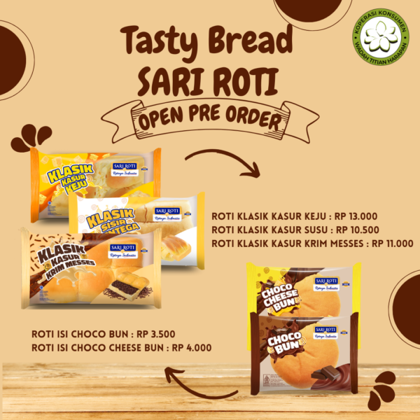 Sari Roti Choco Bun dan Klasik Kasur