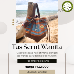 Tas Tenun Serut Wanita Biru Orange