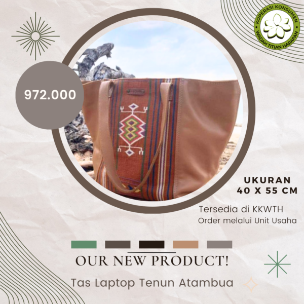 Tote Bag Tenun Atambua Coklat Orange