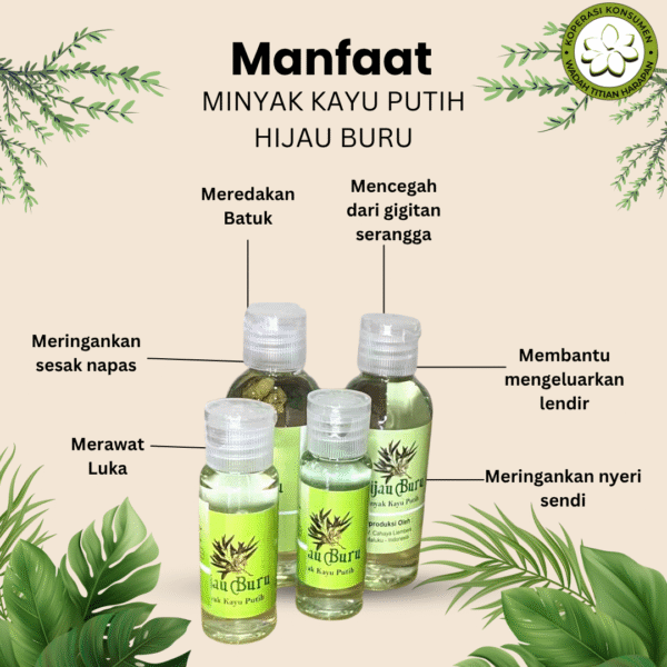 Minyak Kayu Putih Hijau Buru 10 ml