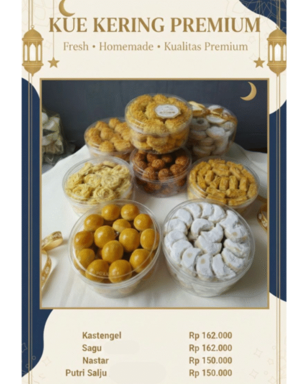 Aneka Kue Kering Premium (Kastengel, Sagu, Nastar, Putri Salju)