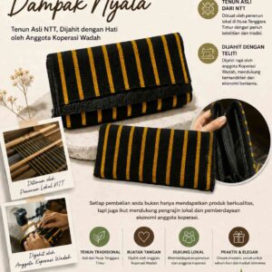 Dompet Tenun Hitam Sikka